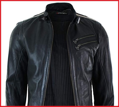 Giacca nera in pelle e cuoio - Sconto del 49%, giacca pelle nera | Grandi Sconti