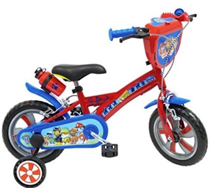 Bicicletta con rotelle del famoso cartone paw patrol