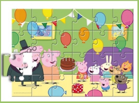 Puzzle della famosa peppa pig da 24 pezzi