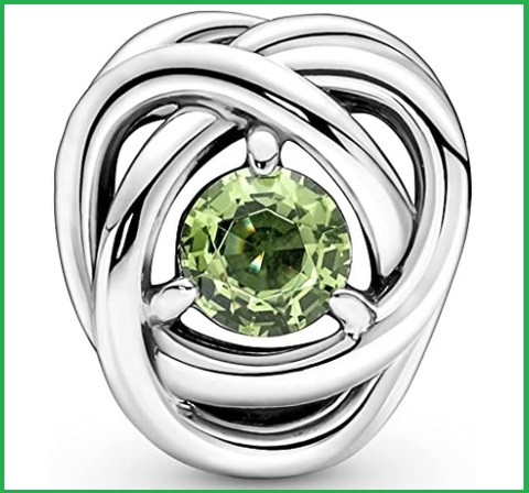 Charms pandora con cristallo verde