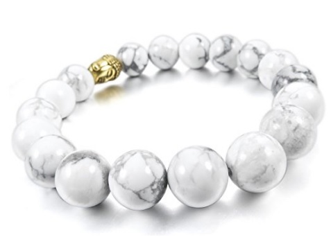 Bracciale moderno con il buddha bianco e oro | Grandi Sconti | Gioielli shop Online