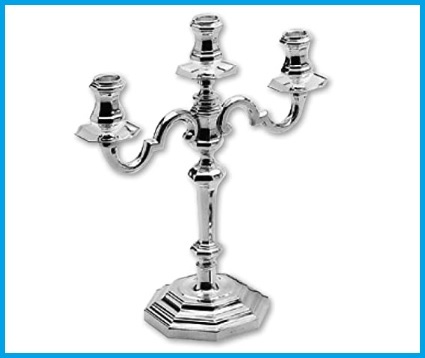 Candelabro Argento Greggio