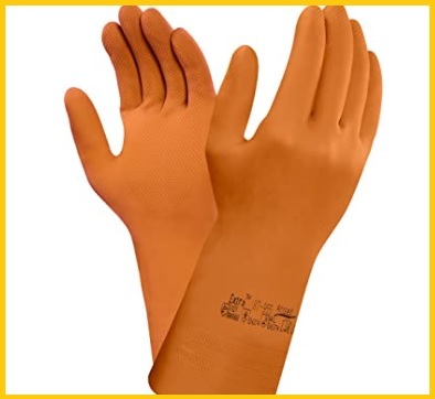 Guanti lattice ansell arancioni