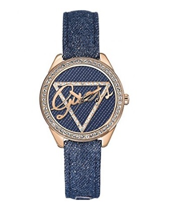 Orologio donna pelle e jeans guess oro | Grandi Sconti | Orologi griffati Guess