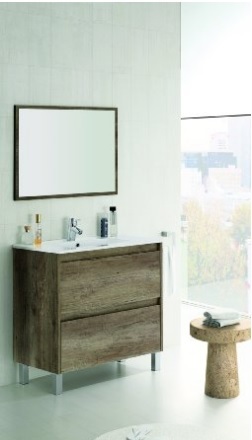 Mobile bagno mdf con lavabo in porcellana