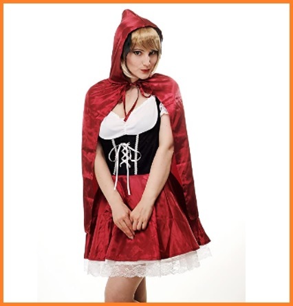Vestito di carnevale da donna di cappuccetto rosso