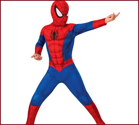 Costume di carnevale spiderman abito con occhiali luminescen