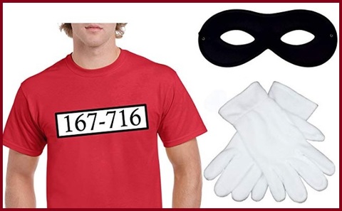 Bassotti tifosi Costume OUTFIT maschera Set CAP CARNEVALE T-shirt JGA Travestimento 