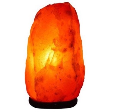 Lampada di cristalli sale himalaya rossa