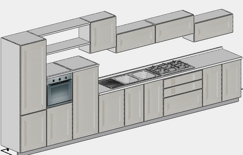 Cucina ml 5,10 legno decape' euro 4850,00 | Grandi Sconti | Arredamenti a Roma Qualità e Convenienza