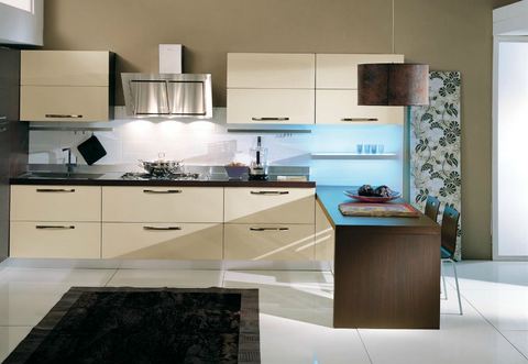 Cucina anta pannello ecologico sabbia,struttura rovere moro
