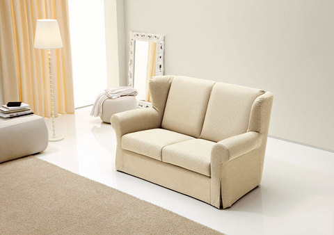 Divano classico stoffa due posti beige lazio