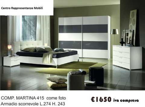 Camera Completa Letto Ecopelle Roma