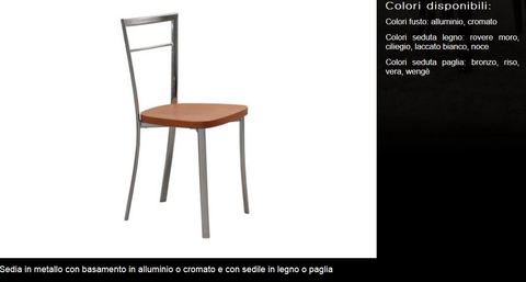 Sedia in metallo tecnolegno roma