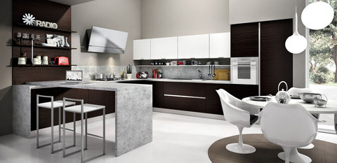 Cucina home con penisola terni