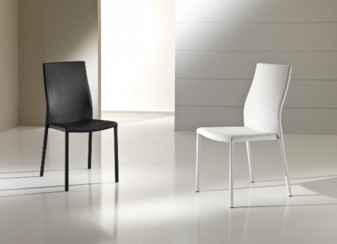 Sedia in soft ecopelle bianco o nero maxhome roma