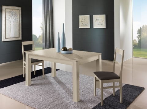 Tavolo da pranzo laminato larice bianco maxhome