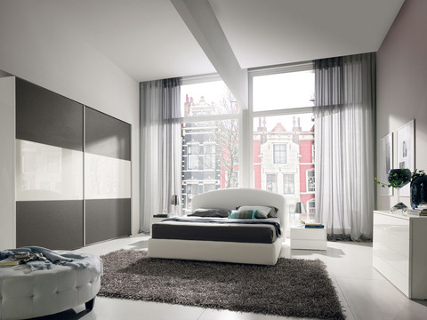Valentini camera moderna bianco e grigio civitavecchia | Grandi Sconti | Arredamenti a Roma Qualità e Convenienza