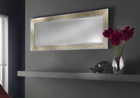 Specchiera rettangolare oro e argento tempo d'arredo