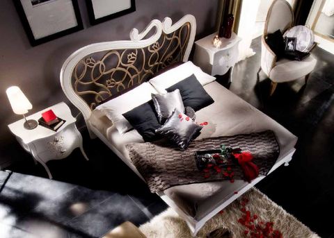 Letto con testata traforata tempo d'arredo roma