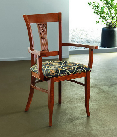 Sedia classica in legno con braccioli roma | Grandi Sconti | Arredamenti a Roma Qualità e Convenienza