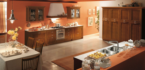 Cucina classica home in frassino scuro lazio