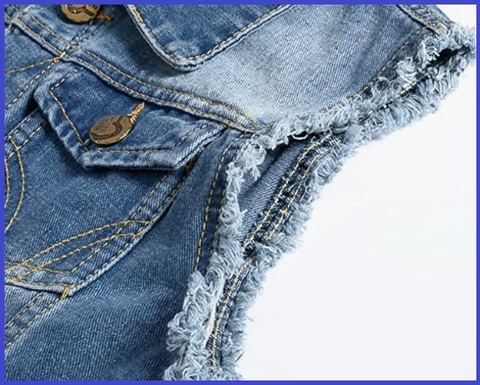 Giubbino in jeans smanicato per uomo