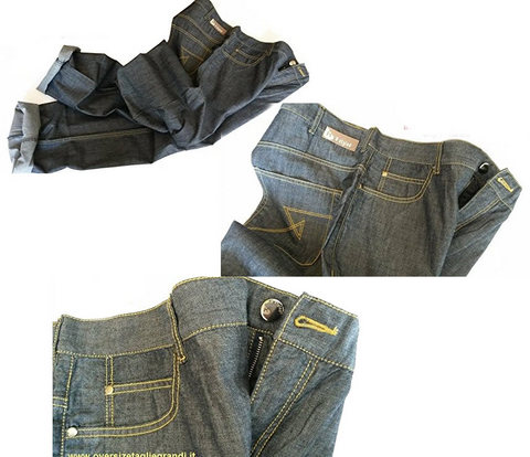 Jeans taglie grandi in tessuto leggero