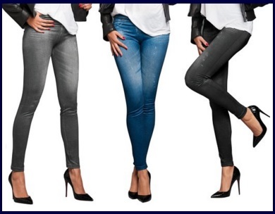 Leggings skinny a forma di jeans