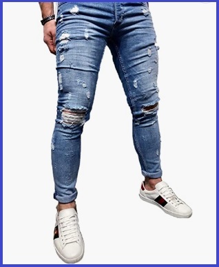 Jeans con risvolto e rotti davanti | Grandi Sconti | Jeans uomo donna bambino