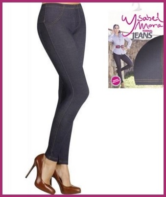Leggings a forma di jeans scuri