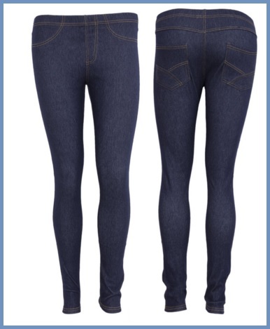 Leggings effetto jeans per ragazze