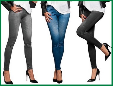 Leggings Effetto Jeans Tre Modelli Differenti