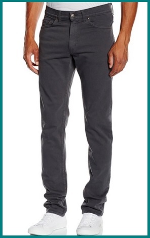 Jeans regular fit color grigio per uomo