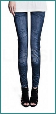 Leggings effetto jeans aderenti