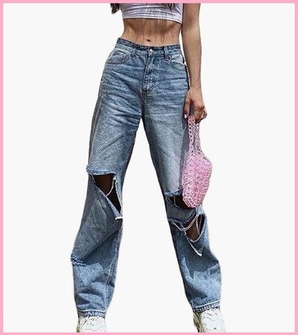 Jeans strappati vita alta donna - Sconto del 30%, Jeans strappati | Grandi Sconti