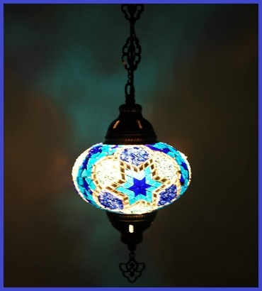 Lampada Soffitto Orientale Mosaico A Sospensione