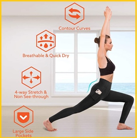 Leggings donna vita alta