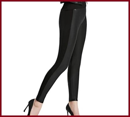 Leggings ecopelle vita alta