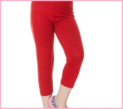 Leggings rossi bambina