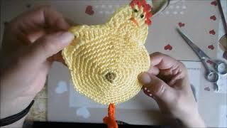 Presine uncinetto animali gallina divertente - tutorial