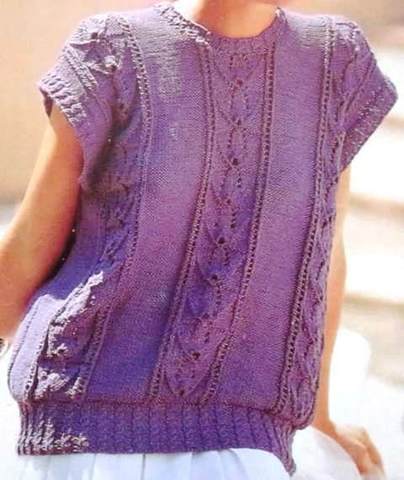 Maglia Ai Ferri Coste Fantasia