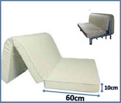 Materassi per divano letto con piega seduta