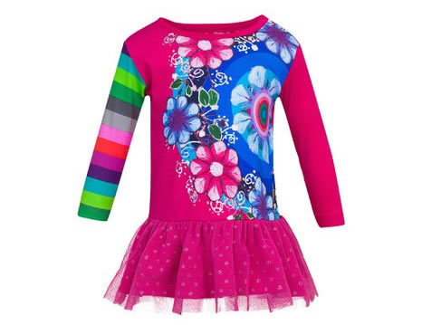 Vestito per bimba desigual bianco o rosso | Grandi Sconti | Mercatino per bambini