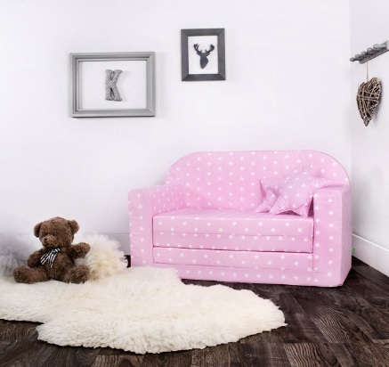 Divano per bambini colorato con letto estraibile