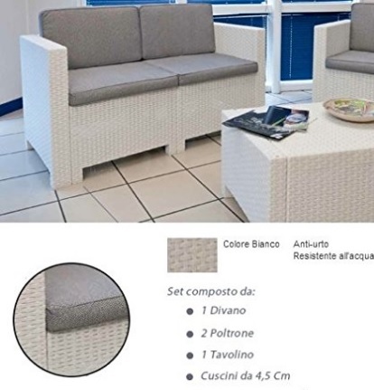 Divani per esterni polyrattan molto comodi