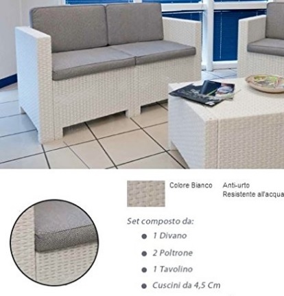 Divani per esterni polyrattan molto comodi