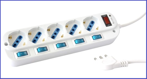 Multipresa bianca slim
