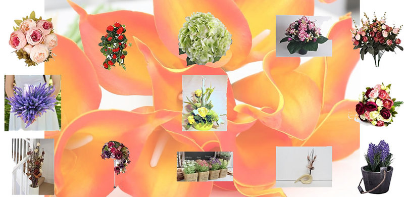 Fiori artificiali, finti e seta
