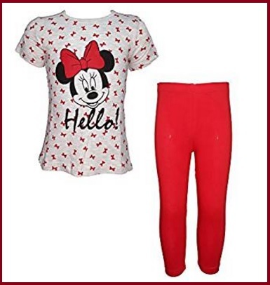 Leggings con stampa in cotone di minnie